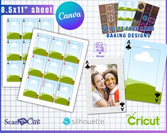 Playing Card Templates | Poker Cards | Canva Editable Affirmation Card | 100% Editable In Canva and SVG | Personalize your playing cards