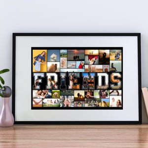 FRIENDS Canva Photo Frame Collage / Ricordo dell'amicizia / Modello di poster collage fai da te / BFF / Modello modificabile al 100% 01