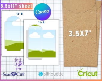 Money Envelope Template | Printable Money Holder Cash Envelope | Gift Envelope Template | Editable Canva & SVG Templates Digital Download 11