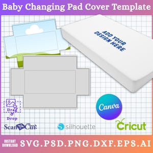 DIY Template for Baby Changing Pad Cover - Perfect for Sublimation & Personalization to Match Baby Room Decor