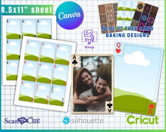 Playing Card Templates | Poker Cards | Canva Editable Affirmation Card | 100% Editable In Canva and SVG | Personalize your playing cards 02
