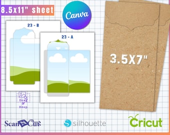 Money Envelope Template | Printable Money Holder Cash Envelope | Gift Envelope Template | Editable Canva & SVG Templates Digital Download 23