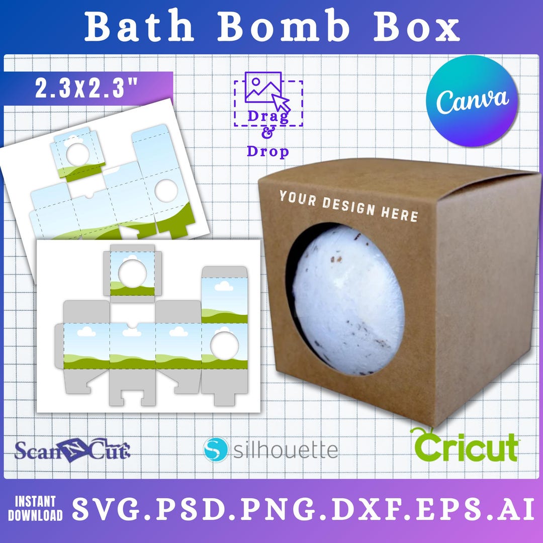 Bomb Box Design Bath Bomb Box Template SVG: Party Favor Packaging (digital Download) - Etsy