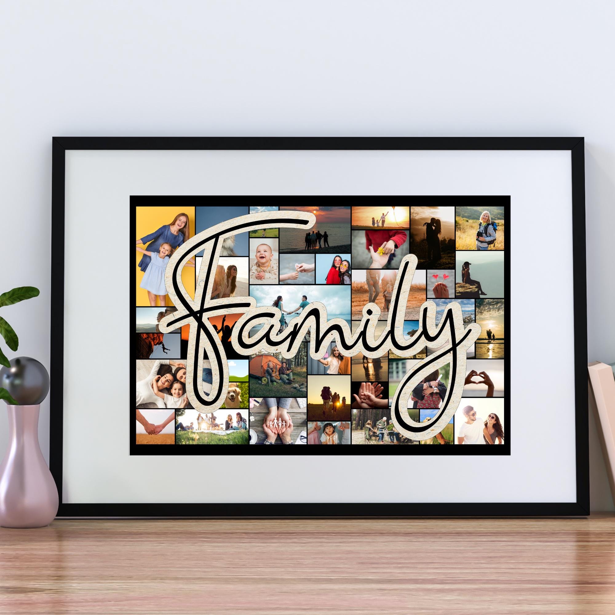 Family Photo Collage Template: DIY Keepsake Poster (Digital Download)
