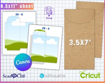 Money Envelope Template | Printable Money Holder Cash Envelope | Gift Envelope Template | Editable Canva & SVG Templates Digital Download 20