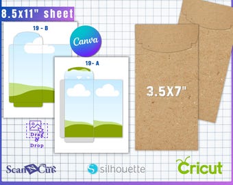 Money Envelope Template | Printable Money Holder Cash Envelope | Gift Envelope Template | Editable Canva & SVG Templates Digital Download 19