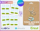 Keychain Display Card Template | Keyring Display Card Tag | Keyring Label Packaging | Canva Editable template | SVG, AI, PNG, jpg, pdf | 06