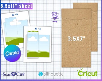 Money Envelope Template | Printable Money Holder Cash Envelope | Gift Envelope Template | Editable Canva & SVG Templates Digital Download 0