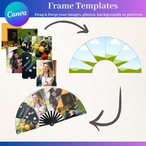 Editable Clack Fan Canva Template: Photo Grid, Sublimation Design ...