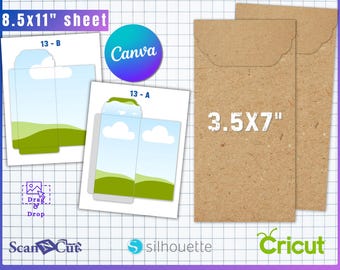 Money Envelope Template | Printable Money Holder Cash Envelope | Gift Envelope Template | Editable Canva & SVG Templates Digital Download 13