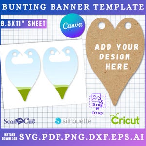 Bunting Banner Template: 100% Editable SVG, Canva, AI, PDF (Digital Download)