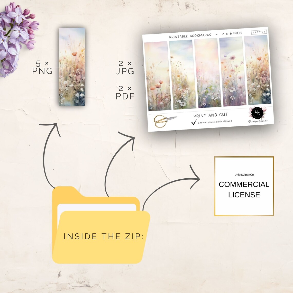 Reading Unlocks Wonder Printable Bookmark, Watercolor Cute Bookmarks ...