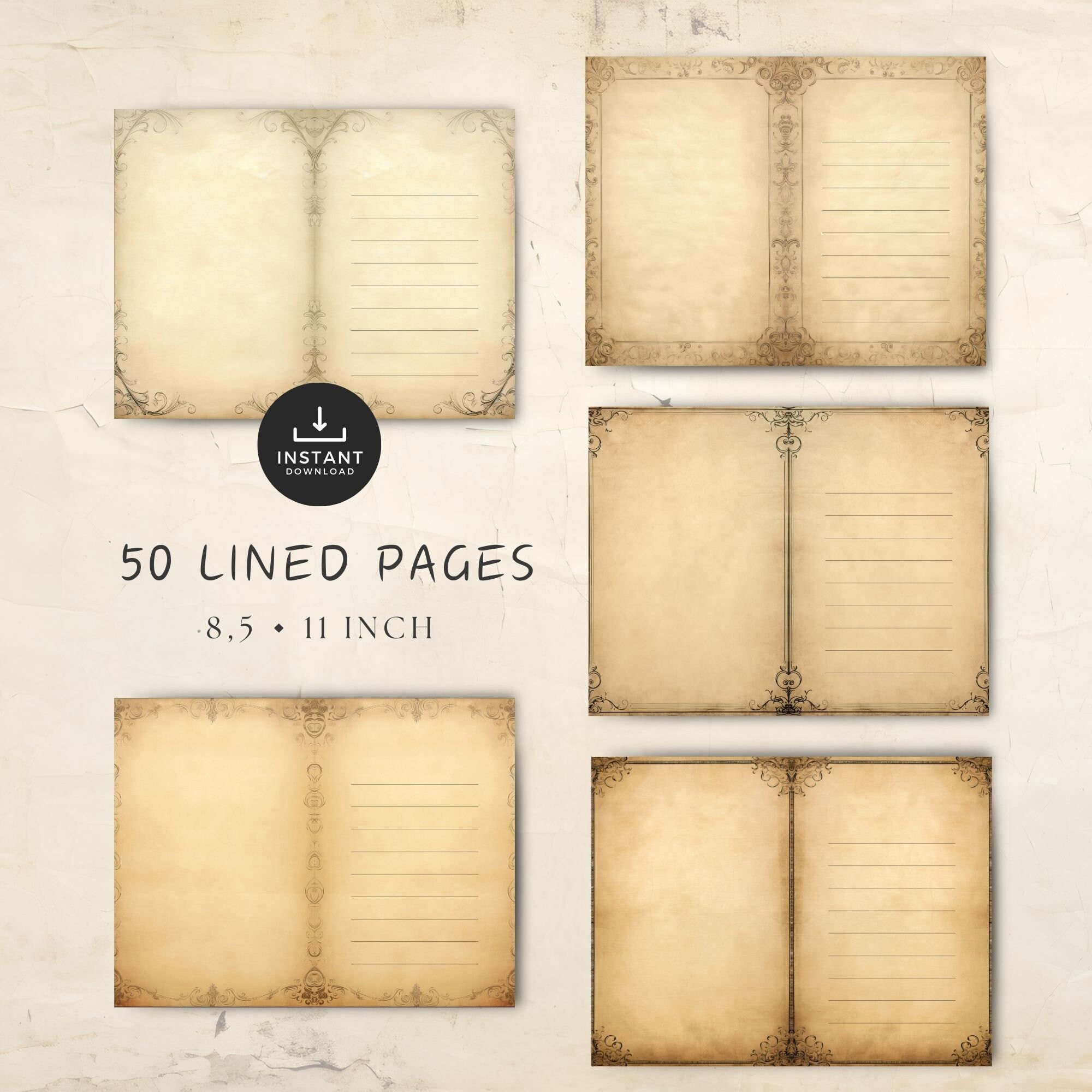 ジャンク ジャーナル スーパー バンドル、100 枚のテンプレート (縦