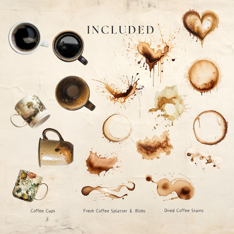 Caffeine Lover Clipart Bundle PNG JPG