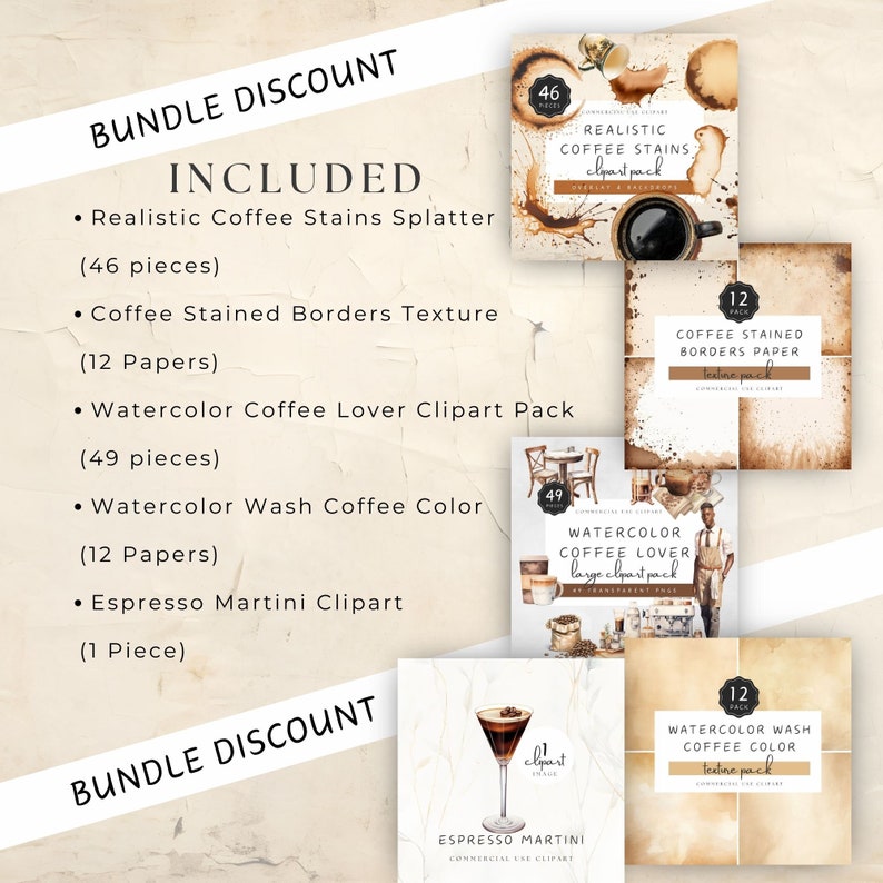Caffeine Lover Clipart Bundle PNG JPG