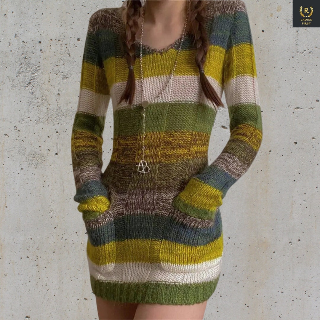 Sexy Autumn Long Sleeve Dresses Vintage Brown Y2k Mini Dress Women's Clothing Sale Outfit Solid Bodycon Short Streetwear Clothes main image 0