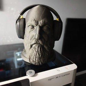 Kratos Head Headphone Funny Model 3D Printer STL Amazing God Of War