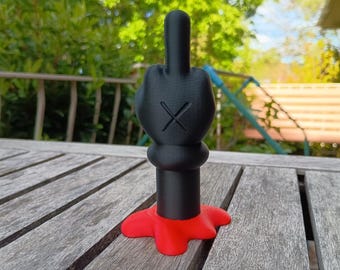 KAWS F*CK FINGER Middle Finger Funny Model Stl File 3D Print