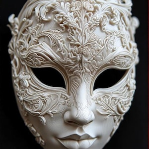 Carnaval Venetian Model V5 Mask Fan Art Costplay 3D Print STL File