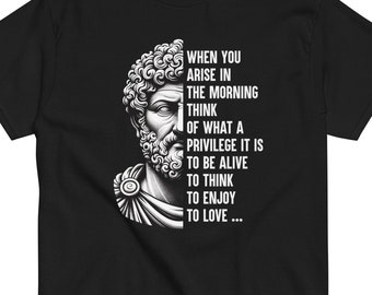 Stoïcijnse filosoof Marcus Aurelius Shirt motiverende citaat T-shirt