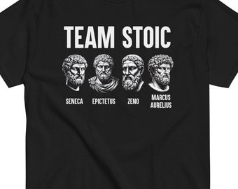 Team Stoic Philosopher Marcus Aurelius Epictetus Seneca Zeno T-Shirt