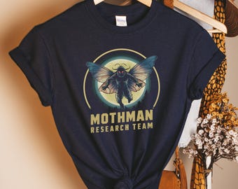 Mothman T-Shirt: Lustiges Cryptid T-Shirt für Kreaturenliebhaber & Gruselzoologie-Fans - Perfekte Geschenkidee Mothman Forschungsteam Shirt
