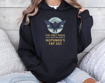 Mothman Hoodie, Mothman Sweatshirt, Funny Cryptid Sweatshirt, Cryptid Hoodie Creature Lovers  Scary Cryptozoology Fans Perfect Gift Idea!