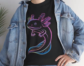 Camisa de axolotl, regalos de axolotl, camiseta de axolotl, atuendo de axolotl, ropa de axolotl, arte pop moderno y genial con gráficos de axolotl para niños y niñas, axolotl lindo