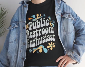 Gênant T-shirt, ongepaste T-shirt, shirt voor volwassen humor, grapshirts, gênant openbaar toilet grappig ongepaste humor voor volwassenen