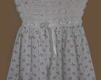 Robe de filles au crochet, robe d’été pour bébé