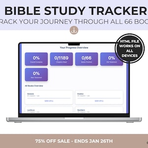 66 Books One Mission Bible Study Tracker | Scripture Reading Planner Digital | Prayer Journal HTML
