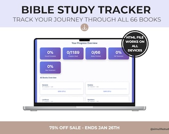66 boeken One Mission Bijbelstudietracker | Schriftenleesplanner digitaal | HTML gebedsdagboek