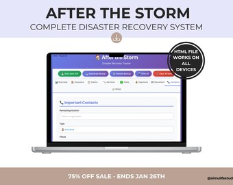 Herstelplanner na de storm | Digitale noodtracker | HTML-code verzekeringsclaims