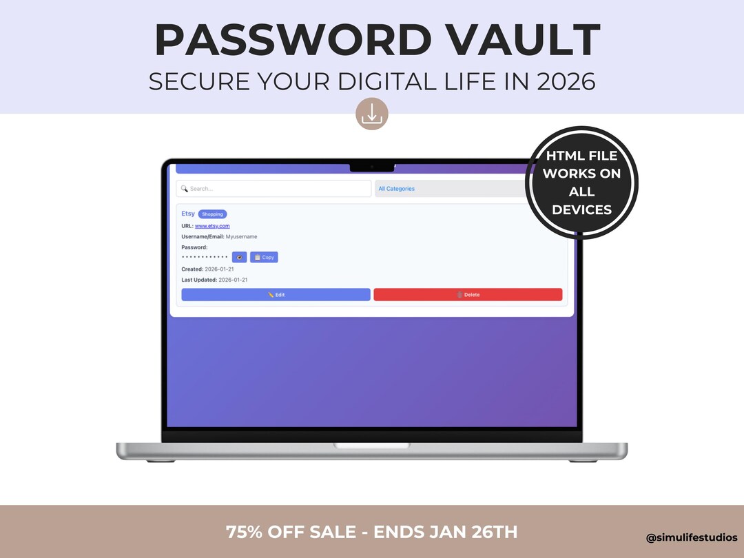 Password Fortress Secure Vault With Generator | Digital Password ...