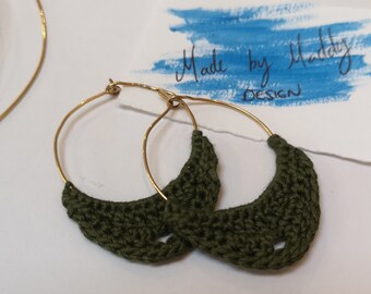 Large Crescent Cochet Earring