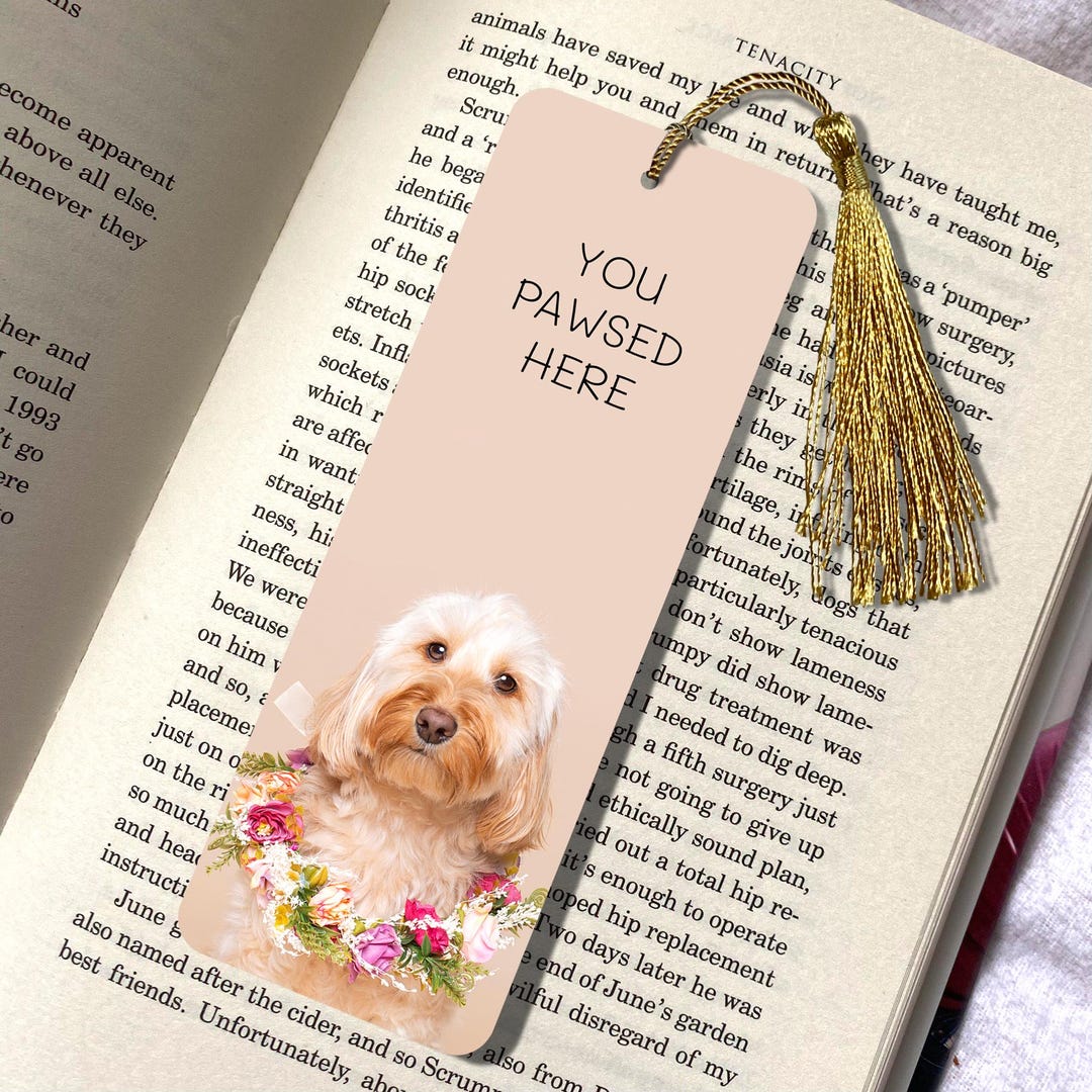 Cockapoo Flower Collar Bookmark - Etsy UK