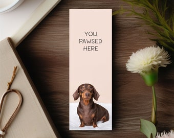 Dachshund Dog Bookmark Square
