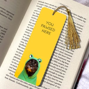 Funny Dog Dressed as Frog Bookmark