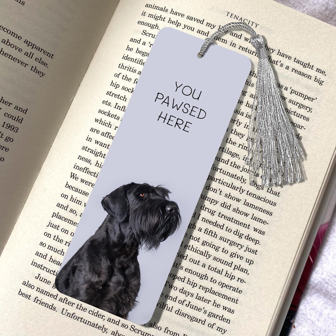 Giant Schnauzer Black Dog Bookmark - Etsy