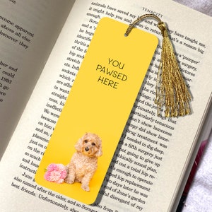 Maltipoo Dog Bookmark Yellow