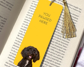 Cockapoo svartvit hundbokmärke