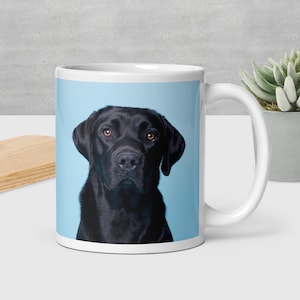 Black Labrador Dog Mug, 11oz Ceramic Mug