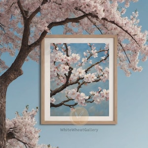 Almond Blossom Print Van Gogh Printable Small Tree Art Print Impressionist Flower Painting Spring Floral Print Beautiful Living Room Decor