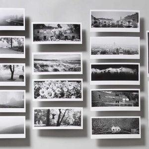 Conjunto de postales / Fotografía panorámica en blanco y negro