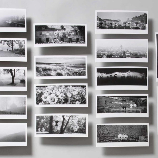 Postcard set | Black and White Panoramic Photography