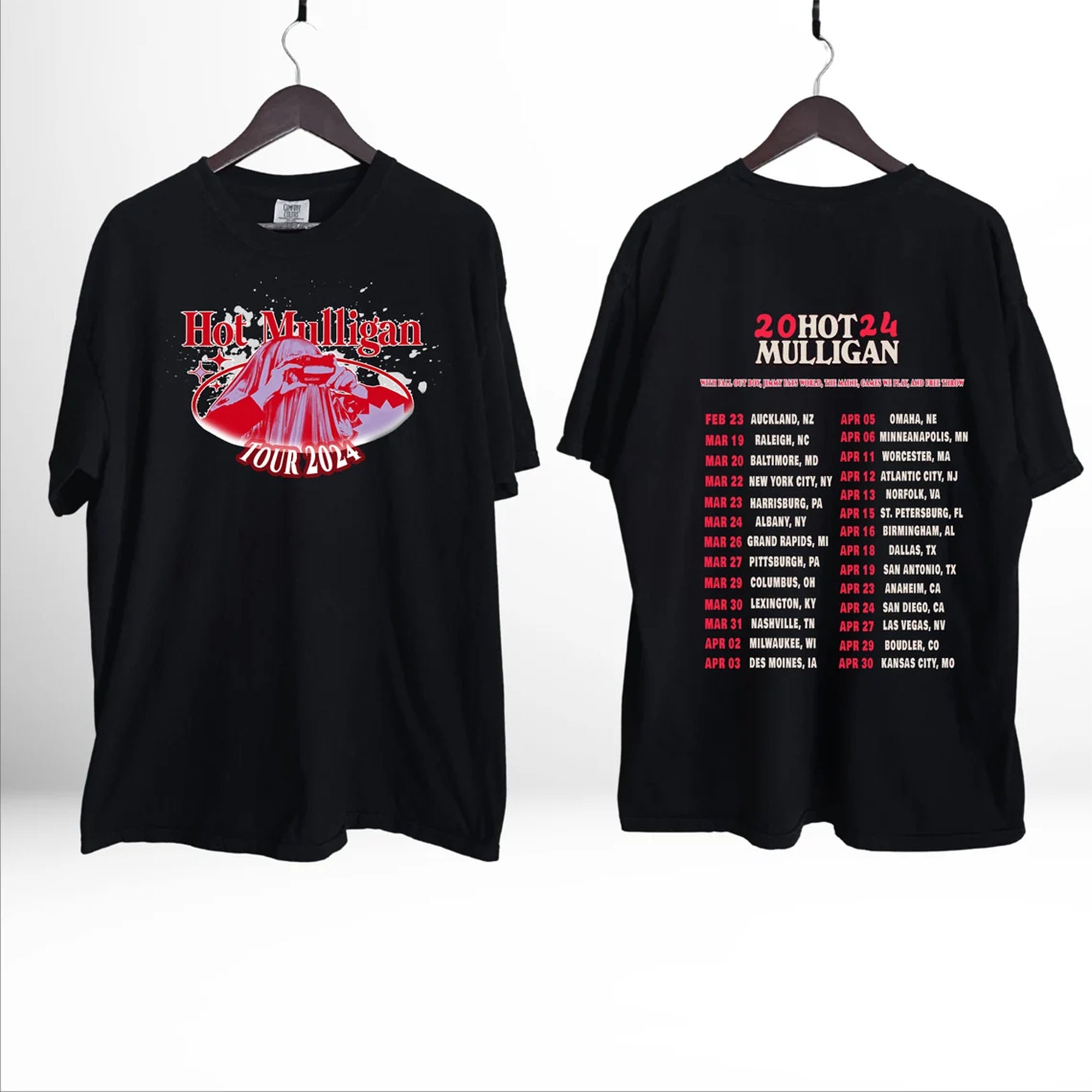 Hot Mulligan 2024 Tour Shirt, 2024 Hot Mulligan Tour tshirt, Hot