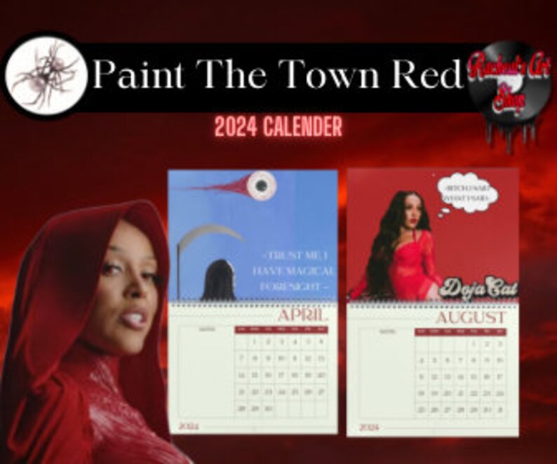 Doja Cat Paint the Town Red Calendar 2024 Planner 2024 Etsy