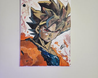 DBZ Goku Original Acrylic Painting - RARE