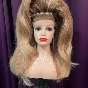 Drag Queen Wig - Double Stacked Rooted and Highlighted Blonde Lace Front Wig