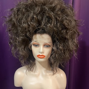 Drag Queen Wig - Double Stacked Brown Lace Front Wig